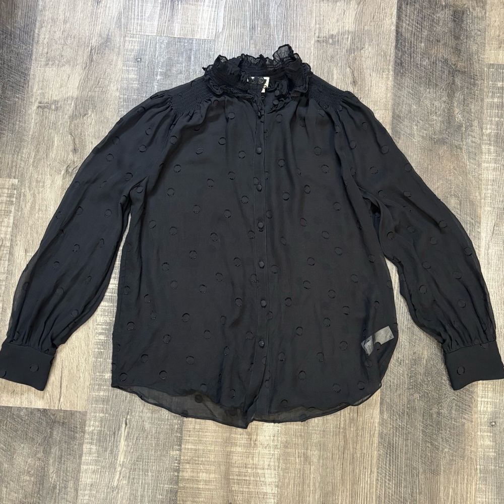 Kate Spade-Women’s Bakery Dot Devore Top, GUC - Picture 5 of 12